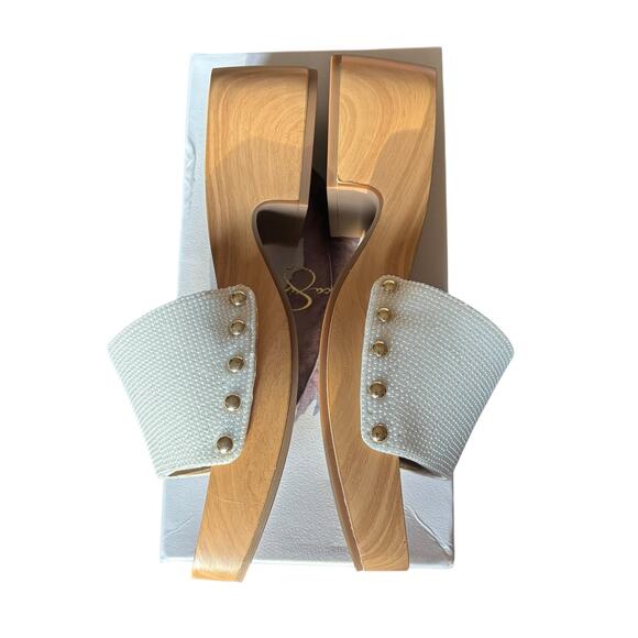 NWT Jessica Simpson Women’s Rexile White Studded Clogs Size 8.5 M Comfort Slip-O - Picture 3 of 7